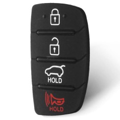 Membrana Cauciuc Butoane Cheie Auto 4 Butoane Compatibila Hyundai Tucson, Santa Fe, ix45, Sonata, i40 &ndash; Pad Inlocuire Taste Telecomanda