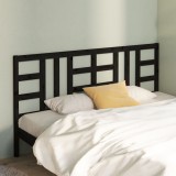 vidaXL Tăblie de pat, negru, 206x4x100 cm, lemn masiv de pin
