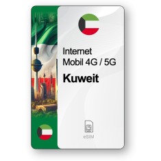 eSIM Internet Kuweit, valabil 30 zile, trafic Nelimitat, Standard