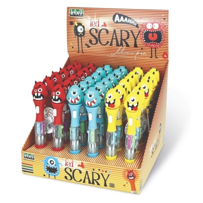 Mini pix 4 culori in 1 cu LED, Scary, 3 modele (36 buc/display) foto