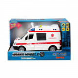 Cumpara ieftin Masina de ambulanta cu lumini si sunete Maxx Wheels, 1:16