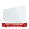Panou Intrerupator Simplu + Simplu + Simplu cu Touch LIVOLO din Sticla, Standard Italian - 6/7M SmartElectro IntelligentHouse