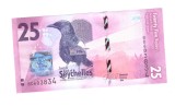 Bancnota Seychelles 25 rupees 2016, stare foarte buna