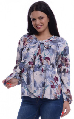 Bluza Dama Multicolora cu Funda Ampla - M foto