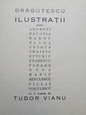 E. Dragutescu - Ilustratii - 1937, Arghezi, Bacovia, Barbu, Blaga, Cotrus, etc. foto