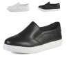 Tenisi Dama TRULAND Espadrile slip on din Piele Naturala, 36, 38, Alb, Negru