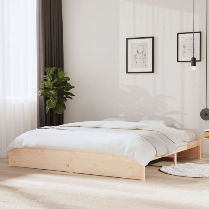 Cadru de pat, 200x200 cm, lemn masiv GartenMobel Dekor