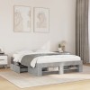 VidaXL Cadru de pat, gri beton, 140x190 cm, lemn prelucrat 3295502