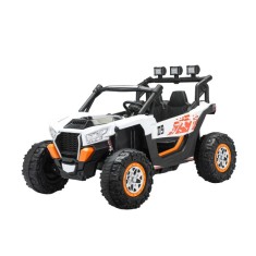 UTV electric 4x4, pentru 2 copii, Kinderauto RZR2000 180W 12V PREMIUM, alb