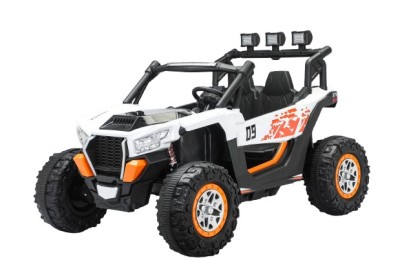 UTV electric 4x4, pentru 2 copii, Kinderauto RZR2000 180W 12V PREMIUM, alb foto