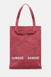 Samsoe Samsoe geanta de bumbac SALUCCA culoarea roz, U24300002