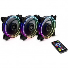 Ventilatoare Inter-Tech Alseye Halo 3.0 RGB, 3 Fan Pack, 120 mm foto
