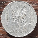 (M2461) MONEDA ALBANIA - 1 LEK 1939, OCUPATIE ITALIANA, VITTORIO EMANUELE III, Europa