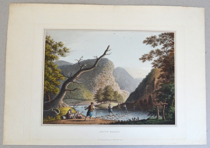 Luigi Mayer &quot;Mount Balkan&quot; aquatinta1809