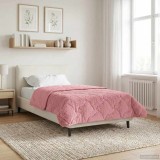 vidaXL Duvet complet pe tot parcursul anului Patos Roz 155 x 200 cm 42026267