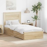 Cumpara ieftin Cadru de pat Stejar Sonoma 100 x 200 cm Lemn prelucrat