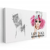 Tablou afis Lady Gaga cantareata 2376 Tablou canvas pe panza CU RAMA 60x120 cm