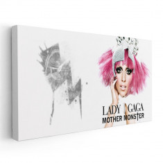 Tablou afis Lady Gaga cantareata 2376 Tablou canvas pe panza CU RAMA 40x80 cm foto