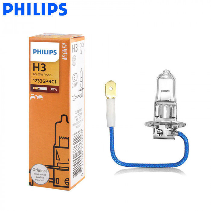 Bec halogen H3 Philips 12V 55W +30% 38526 12336PRC1