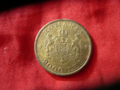 Moneda 2000 lei 1946 Mihai I , alama , luciu batere foto