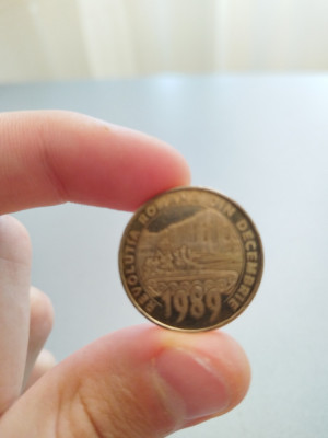 Moneda de 50 de bani Revolutia romana din 1989 foto