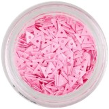 Triunghiuri decorative roz, cu gaură - nail art, INGINAILS