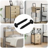 vidaXL Cuie cu filete 2 pcs Negru M4 x 28 mm Oțel 864514