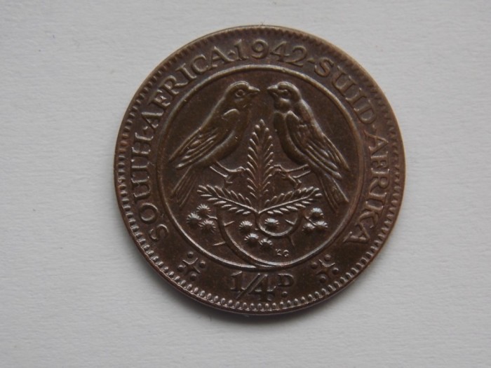 1/4 pence 1942 AFRICA DE SUD-XF