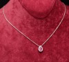 Colier din argint Lacrima cu piatra Roz Inchis Arg361A, Argintboutique