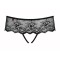 Chilot tanga din dantela elastica cu decupaj inghinal Merossa crotchless
