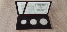 Set 100, 250, 500 drachme 1981, argint foto