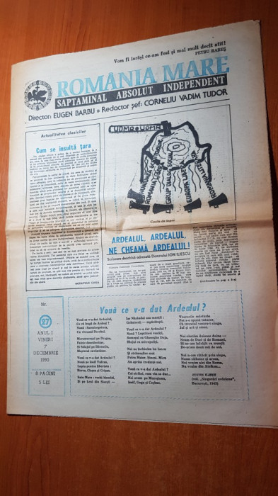 ziarul romania mare 7 decembrie 1990-50 de ani de la moartea lui nicolae iorga