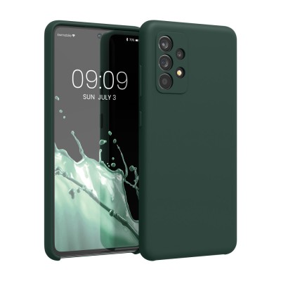 Husa Kwmobile pentru Samsung Galaxy A52/Galaxy A52 5G/Galaxy A52s 5G, Silicon, Verde, 54347.169 foto