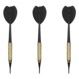 Set Darts, Metal Plastic, 13.5 cm, Negru Auriu, 3 Bucăți
