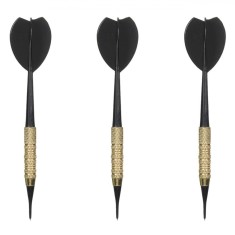 Set Darts, Metal Plastic, 13.5 cm, Negru Auriu, 3 Bucăți