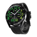 Ceas smartwatch barbati, 1.39 inch, Negru, Otel inoxidabil