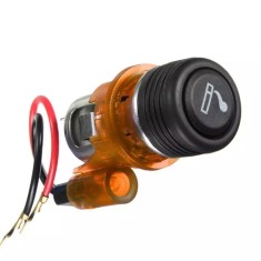 Priza auto suplimentara incorporabila, galben, pentru 12V, bricheta inclusa foto