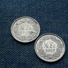 2m - Lot 1/2 Franc 1969 + 2007 Elvetia / lot 2 monede