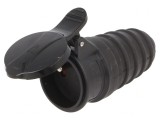 Conector alimentare AC mamă 2P PE 250VAC 16A negru