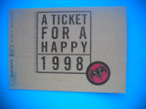 HOPCT 97749 BACARDI-A TICKET A HAPPY 1998 .-FELICITARE -NECIRCULATA, Printata