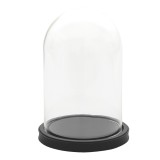 Cumpara ieftin Platou decorativ lemn cupola sticla 17x25 cm