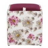 TABURET BOX - STOFA FLORAL - CORP MOV CK24/CAPAC MOV K5