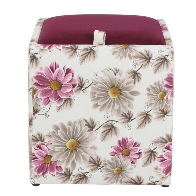 TABURET BOX - STOFA FLORAL - CORP MOV CK24/CAPAC MOV K5 foto