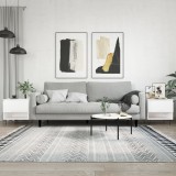 vidaXL Mese de cafea 2 buc. alb extralucios 50x46x50 cm lemn compozit