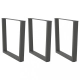 VidaXL Picioare de masă &icirc;n formă de V, 3 buc., antracit, 80x(72-73,3) cm, oțel