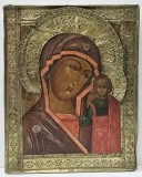 Maica Domnului din Kazan, Icoana cu ferecatura, Scoala Rusa, cca. 1900