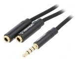 Cablu Audio Jack 3.5mm 3pin la 4pin 0.3m, Vention