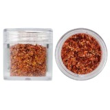 Mici fulgi de sclipici, hologramă, 10g - roşu cărămiziu