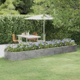 Cumpara ieftin Strat &icirc;nălțat grădină 396x100x36 cm oțel galvanizat
