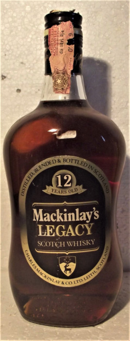 RARE WHISKY LEGACY MACKINLAY&#039;S - 12YO, CL 75 GR, 40, ANI 60/70 IMP. MOGGIA ITALY